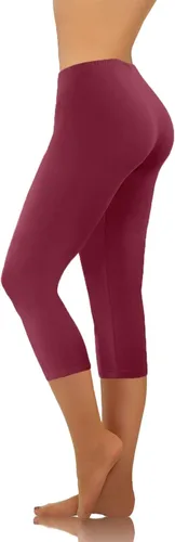 Vista 8 de PANOEGSN Tummy Control Leggings for Women Capri Pants Solid Color Cropped Yoga Pants Tight Stretchy Athletic Fitness Trousers