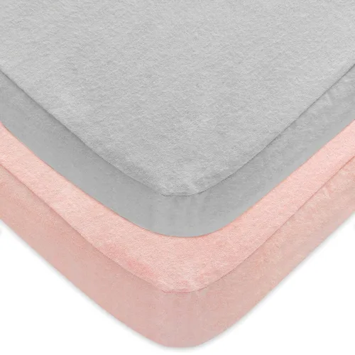 Vista 14 de Pack and Play Sheets - Juego de 2 sábanas para cuna, sábana bajera elástica para cuna, compatible con Graco Pack n Play, material suave y Dinosaurio