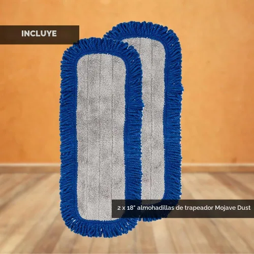 Vista 7 de Almohadillas de microfibra Mojave de 18 pulgadas (paquete de 2) - Cabezal de repuesto y repuesto para trapeadores de microfibra, reutilizables