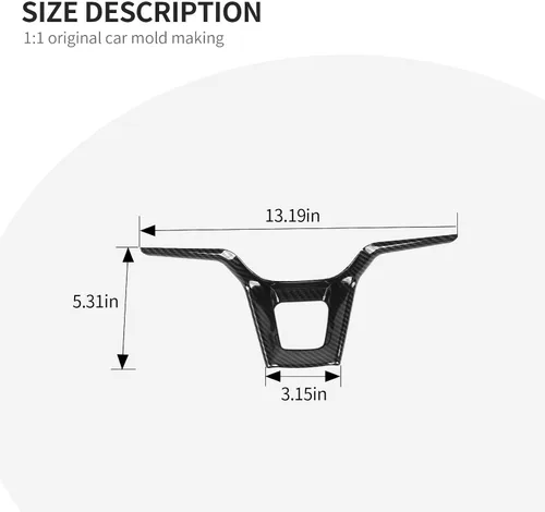 Vista 6 de Linskip Moldura de volante compatible con Jeep Grand Cherokee L 2021-2024 y Grand Cherokee 2022-2024, funda para volante para Jeep Grand Cherokee L