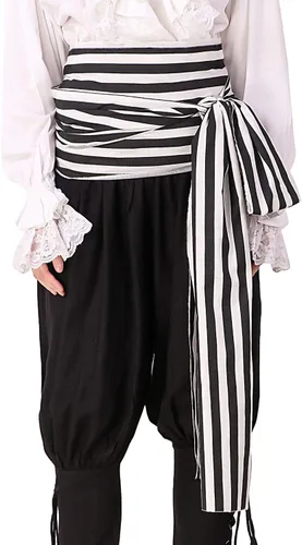 Vista 15 de ThePirateDressing Disfraz de pirata medieval renacentista para Halloween, banda grande