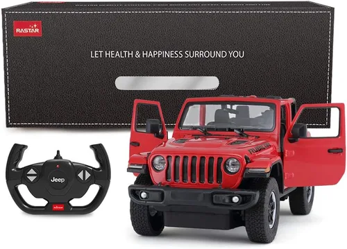 Vista 7 de RASTAR Coche de Control Remoto Todo Terreno, 1:14 Jeep Wrangler JL RC Vehículo de Carrera Todo Terreno, Vehículo de Juguete para Niños y Adultos