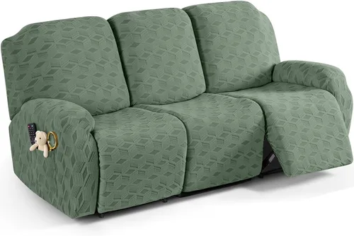 Vista 43 de TAOCOCO Funda para Reclinable de 3 Piezas, Fundas para Silla Reclinable, Funda Elástica de Jacquard para Silla Reclinable, Protector de Muebles