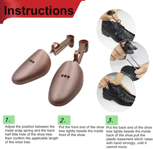 Vista 6 de 10 pares de plástico para zapatos de árbol moldeador para hombres