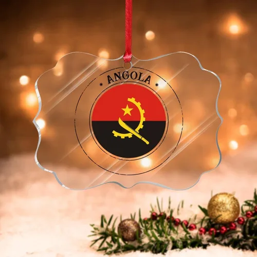 Vista 25 de Bandera de Argelia, adorno para árbol de Navidad, bandera nacional, Argelia, suministros colgantes de Navidad, suministros de fiesta de Navidad