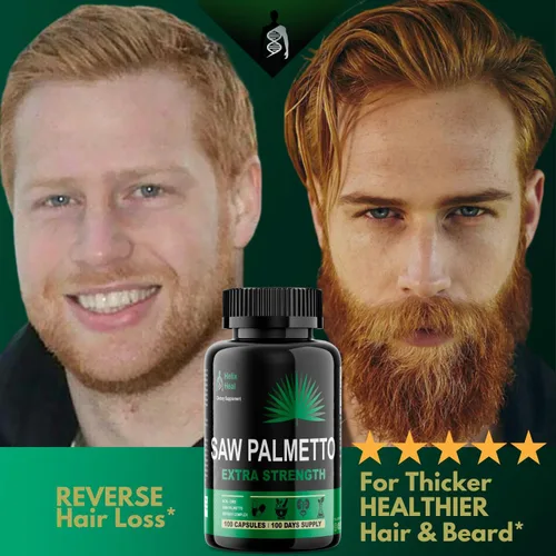 Vista 7 de Saw Palmetto para hombres – Suplementos para la salud de la próstata para hombres Salud urinaria – Bloqueador natural de DHT, 500 mg tratamientos