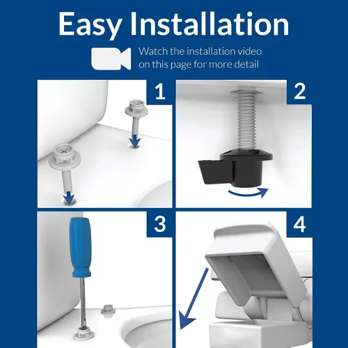 Vista 7 de Bemis 7300SLEC - Asiento de inodoro de cierre lento con bisagras fáciles de limpiar y asiento de plástico duradero, fabricado en EE. UU., alargado