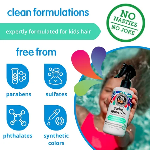Vista 5 de SoCozy - Espray acondicionador sin enjuague y tratamiento para cabello de niños (8 onzas líquidas) que protege y repara daños causados por