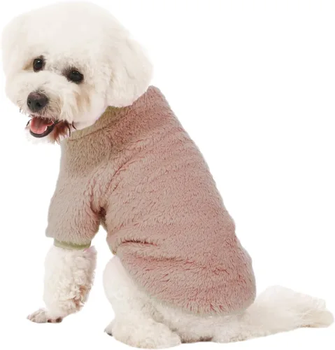 Vista 6 de Suéter para perro, paquete de 3 suéteres para perros pequeños, ropa para perros pequeños, hembras y machos, suéter ultrasuave y cálido