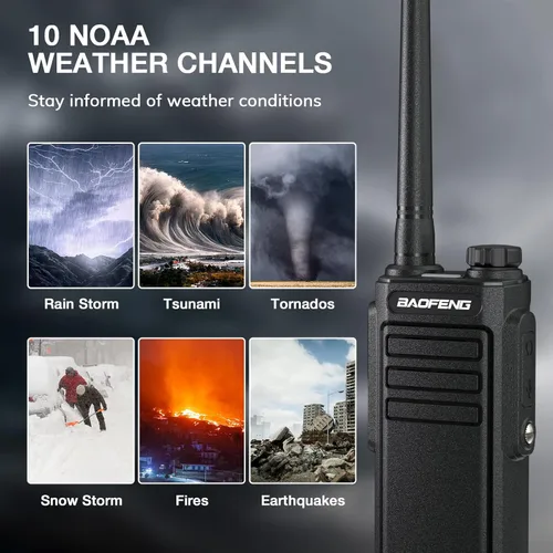Vista 4 de BAOFENG Radio MP31 GMRS Radio portátil de dos vías, walkie talkies recargables impermeables con escaneo y recepción NOAA, compatible con repetidor