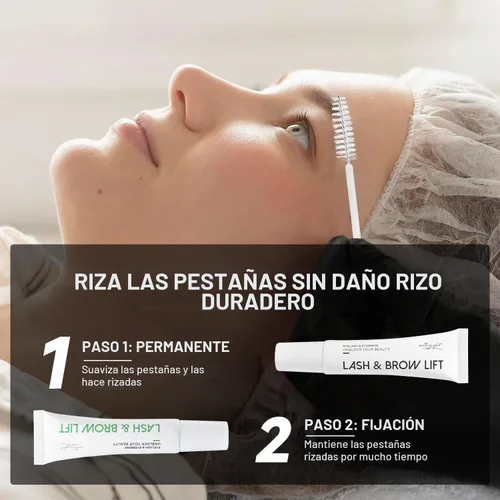 Vista 2 de Kit de levantamiento de pestañas, rizos de larga duración, herramientas de elevación de cejas para bricolaje en el hogar y salón de belleza