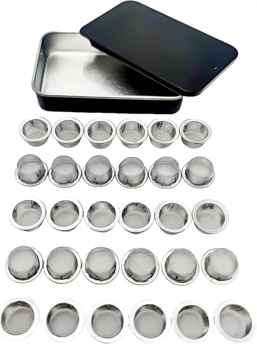 Vista 8 de 15pcs 1/2 pulgada tubería pantallas de acero inoxidable 304 premium, filtros de pantalla de tubo de 0.5" con caja de almacenamiento de metal