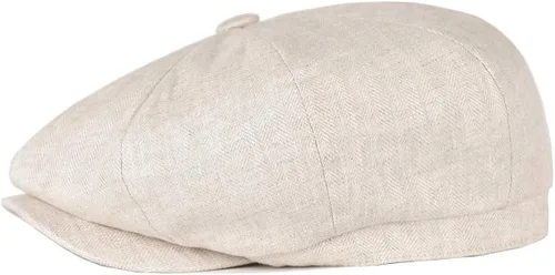 Vista 2 de BOTVELA Gorra de lino para hombre con diseño de espiga transpirable de verano