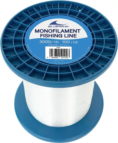 Vista 32 de BLUEWING Sedal de pesca monofilamento 6,8,10,12,15,20,25,30,40,50,60,80,100,130,250,300,400 libras, 50,100,500,1000,3000 yardas, hilo de pescar mono