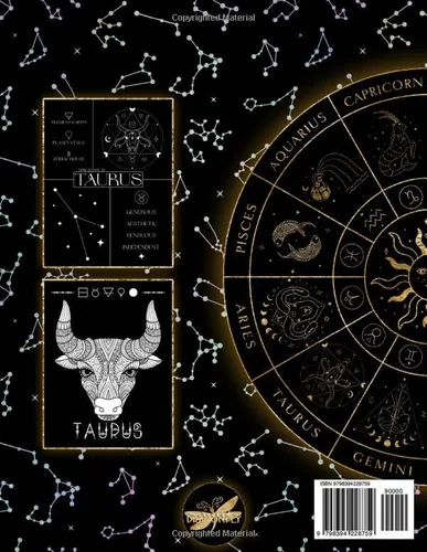 Vista 2 de Zodiac Coloring A Black Background Coloring Book