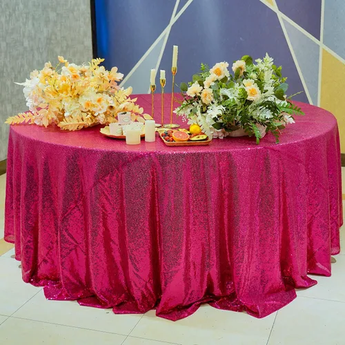 Vista 8 de Mantel de lentejuelas de 60 x 102 pulgadas, azul bebé, para boda, fiesta, despedida de soltera, rectangular