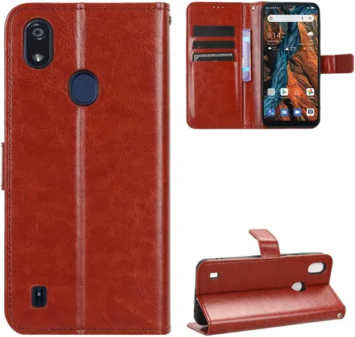 Vista 60 de Funda para Boost Mobile Celero 5G + Funda de piel con tapa para Boost Mobile Celero 5G Plus, color negro