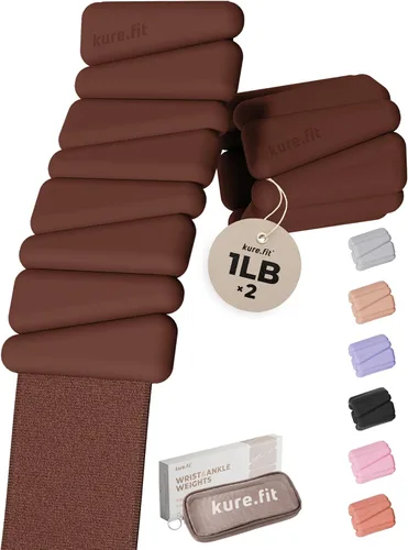 Vista 14 de Peso para Pilates Pesas ajustables para muñeca y tobillo para mujeres Brazaletes con peso 1 libra/ 2 libras cada una (Juego de 2) Juego de 2