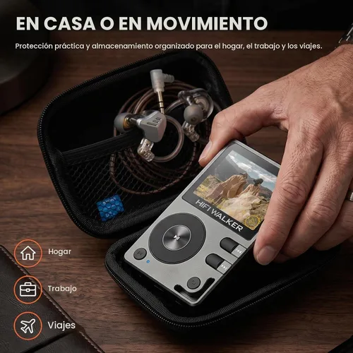 Vista 9 de HIFI WALKER H2 64GB Hi-Res reproductor MP3 Bundle con estuche de transporte