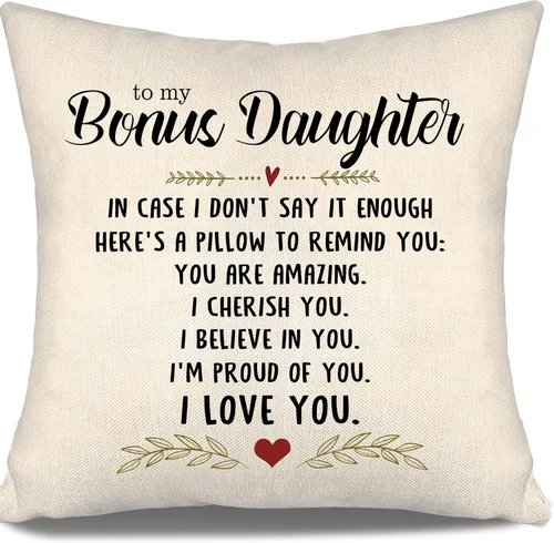 Vista 4 de En caso de que no lo diga lo suficiente aquí hay una almohada para recordarte que eres increíble, te aprecio, te quiero. Funda de almohada para tía