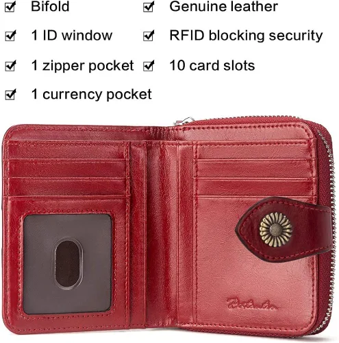 Vista 7 de BOSTANTEN Bolso de cuero de las mujeres diseñador grande Hobo bolsos bolsos de hombro paquete con las mujeres cartera de cuero RFID bloqueo pequeño
