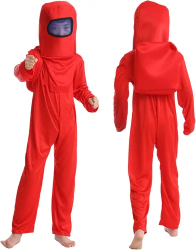 Vista 2 de Disfraz de astronauta A-mong, overoles para niños, para Halloween, cosplay, fiesta de Navidad