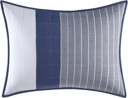 Vista 11 de Colcha de algodón reversible Nautica Tideway 201246, doble, Algodón, bronceado/gris, Estándar