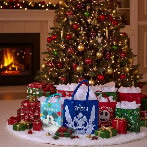 Vista 2 de Legacy Licensing Partners Disney's Princesses Snow White, Ariel y Jasmine Christmas - Bolsa grande reutilizable, Multi, Regular