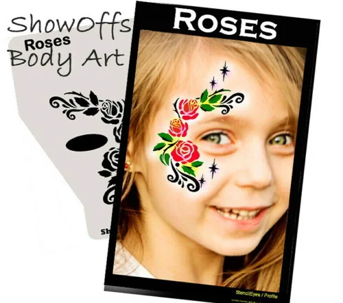 Vista 6 de Plantilla de pintura facial - StencilEyes Profile Holiday Holly