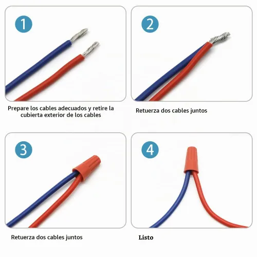 Vista 5 de ZIPCCI 300 conectores de cable eléctrico, conexión de tuercas de torsión de terminales de tornillo de tapas de alambre rojo
