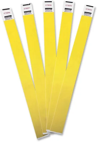 Vista 5 de Pulseras de gestión de multitudes, numeradas secuencialmente, azul, paquete de 100