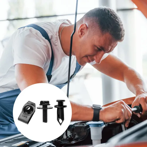 Vista 7 de Tornillos de cuerpo de protección contra salpicaduras para motor, 35 piezas, tornillos de guardabarros y clips para el cuerpo, clips de parachoques