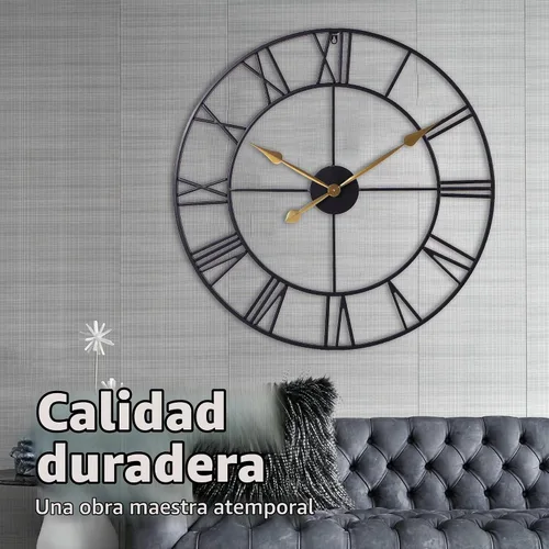Vista 6 de INFINITY TIME Relojes de pared de gran tamaño de 30 pulgadas para Dorado