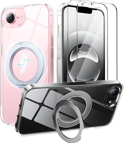 Vista 92 de Funda para iPhone 11, funda magnética con función atril [protección de grado militar] y [compatible con MagSafe], funda protectora delgada