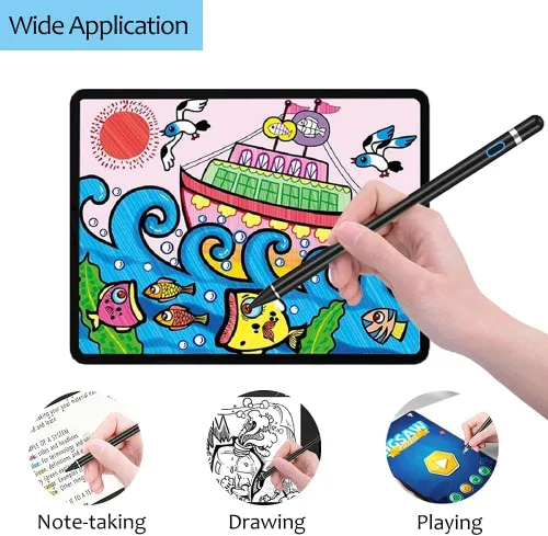 Vista 6 de Lápiz capacitivo para pantalla táctil, DOGAIN Lápiz para iPad de 1.5mm de punta fina recargable, Lápiz para tableta para dibujar/escribir/jugar