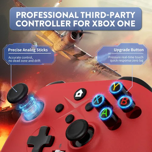 Vista 4 de Need to Upgrade Wireless Controllers for Xbox, 2 Pack Gaming Controller for Xbox One, Xbox Series XS, Xbox One XS, PC Gamepad with 650mAh Battery