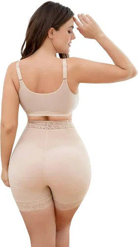 Vista 2 de KELLYLEE Ropa interior moldeadora para mujer con control de abdomen, cintura alta, levanta glúteos, pantalones cortos de compresión, ropa