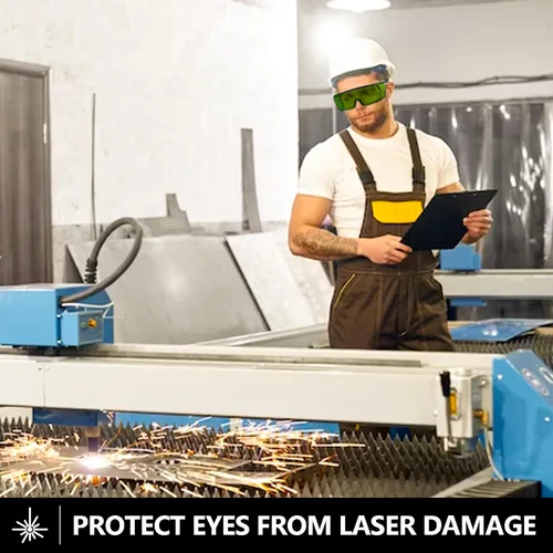 Vista 7 de JILERWEAR Profesional 190-450 & 740-1100nm OD6+ Laser Safety Glassess,808nm Laser Infrarrojo Grabado Gafas Protectoras