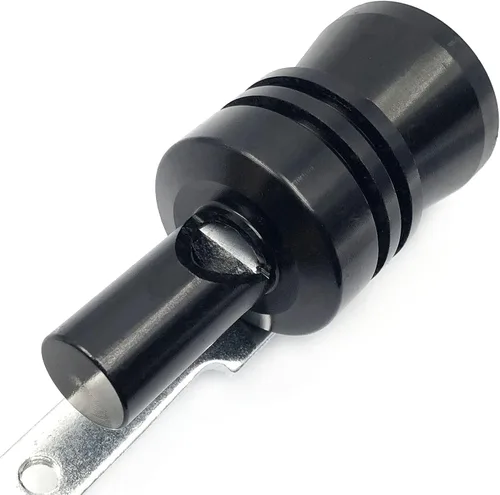 Vista 8 de DEVMO Silenciador de escape universal de aleación de aluminio de tamaño XL, silenciador de tubo de escape de sonido turbo para coche (XL-negro)