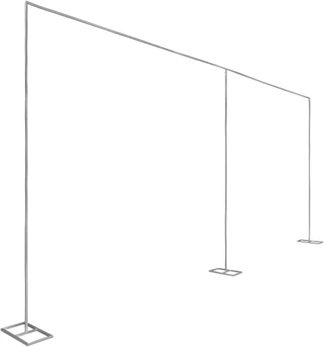 Vista 8 de Kit de tubo profesional para telón de fondo, sistema de soporte de fondo de 10 x 10 pies, marco de cortina telescópico con base de acero para bodas