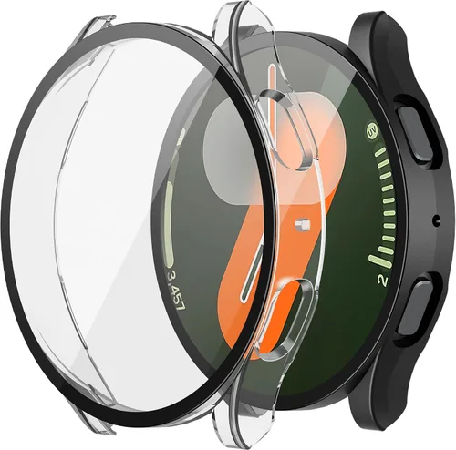 Vista 10 de Misxi - Juego de 2 fundas rígidas de policarbonato con protector de pantalla para Samsung Galaxy Watch 5 Galaxy Watch 4 de 40 mm, funda ultradelgada