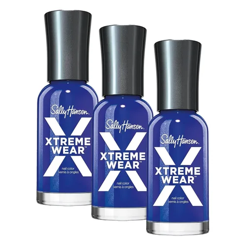 Vista 37 de Sally Hansen Xtreme Wear Esmalte de uñas sin rayas, acabado brillante, duradero, resistente a las astillas, transparente, color de uñas plateado 130