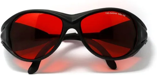 Vista 5 de Gafas de protección láser para 190-540nm 405/445/532nm azul violeta verde láser dedicado