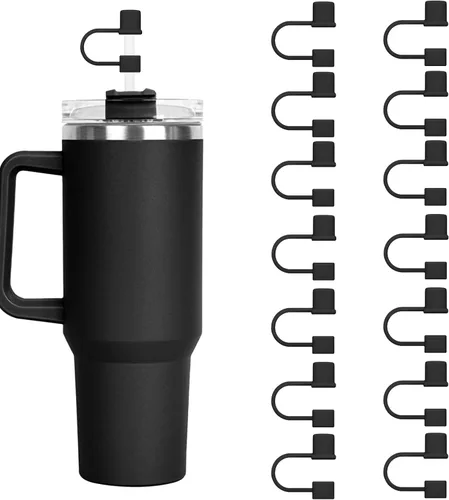 Vista 13 de 7 Piezas Tapas Protectoras de Pajilla para Copa Stanley, Simples de 10mm (0.4 pulgadas) Tapas de Pajilla de Silicona para Accesorios de Vaso Stanley