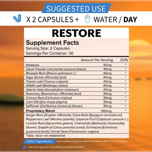 Vista 3 de PCI Freedom Cleanse Restore por el Dr. Omar Amin – Apoyo a base de hierbas para la salud digestiva, la energía y el sistema inmunológico