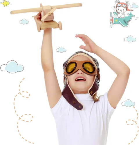 Vista 6 de Happy Will Pilot Aviator - Gorro de forro polar con orejeras para niños pequeños