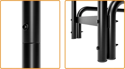 Vista 5 de Kingson Soporte de leña para chimenea de interior y exterior, color negro, desmontable para almacenamiento de leña