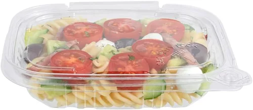 Vista 10 de Restaurantware Tamper Tek - Contenedores para llevar de 8 onzas, 100 recipientes a prueba de manipulaciones, tapa con bisagras, recipientes