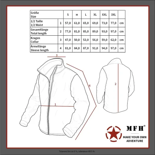 Vista 4 de MFH Chaqueta Commando Smock Bosque Checa Talla 3XL, Bosque Checa