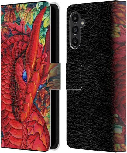 Vista 282 de Head Case Designs Officially Licensed Carla Morrow Galactic Entrancement Dragons Leather Wallet Case Compatible with Samsung Galaxy A07 4G